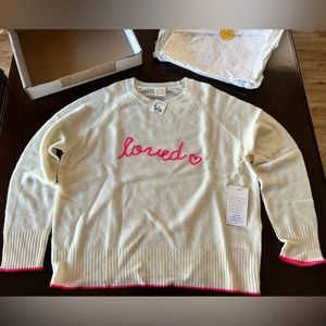 Gorsuch “Loved” S/M Cashmere Sweater